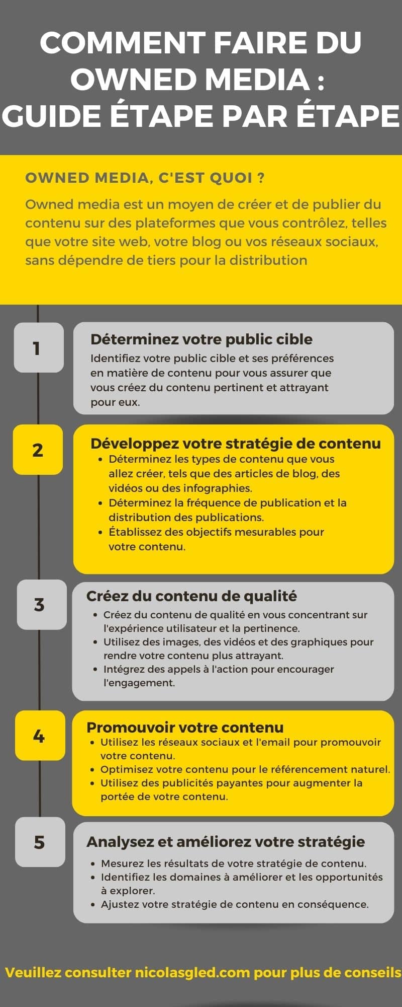 Owned media définition infographie